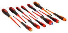 Bahco ERGO™ sada izol. šroubováků, 12 ks. rovná drážka, Phillips, Pozidriv, TORX